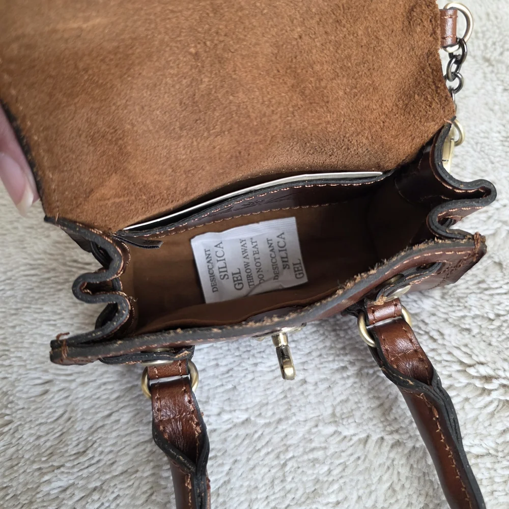 Patricia Nash Rich Brown Mini Bag - Picture 7 of 12